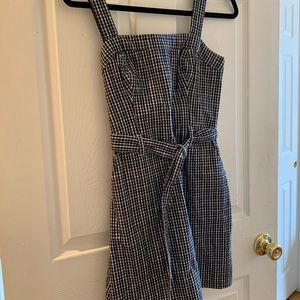 Black and white plaid dress